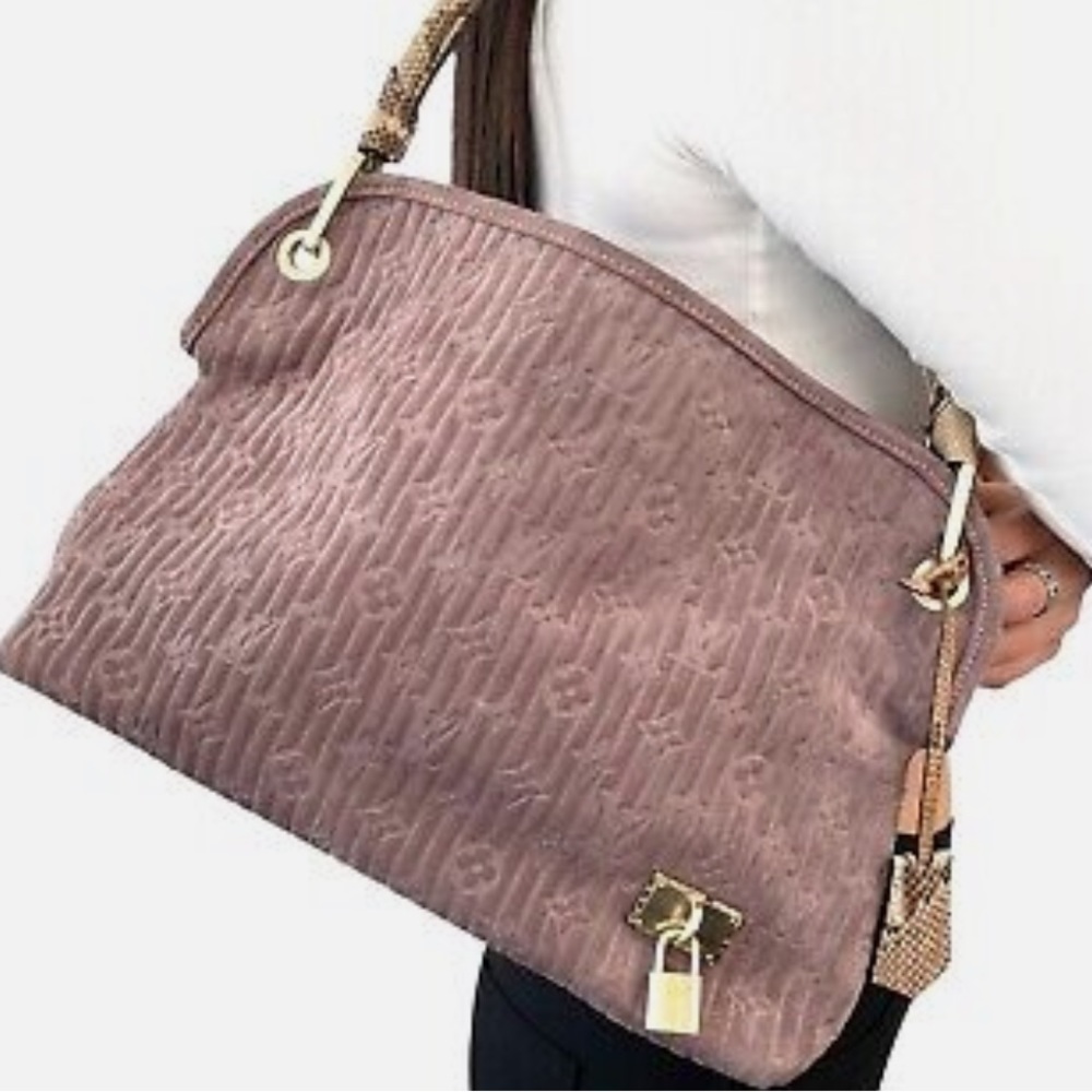 LOUIS VUITTON PYTHON SUEDE NUBUCK SHOULDER BAG - Picture 14 of 16